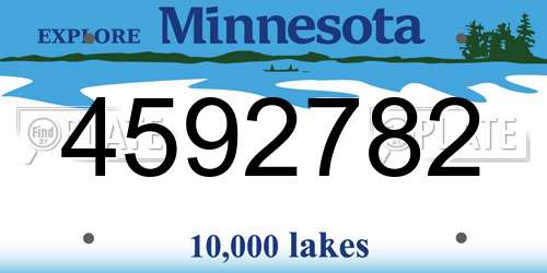 4592782 Minnesota License Plate