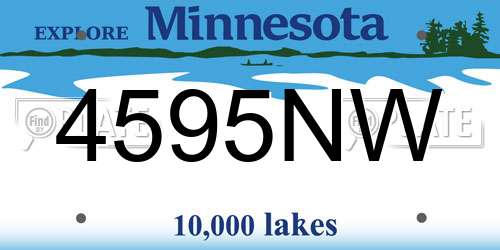 4595NW Minnesota License Plate
