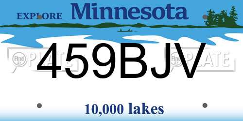 459BJV Minnesota License Plate
