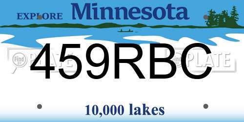 459RBC Minnesota License Plate