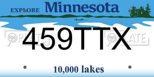 459TTX Minnesota License Plate