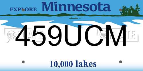 459UCM Minnesota License Plate