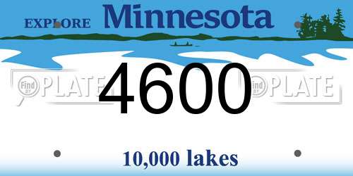 4600 Minnesota License Plate