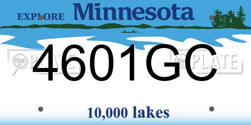 4601GC Minnesota License Plate