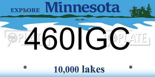 460IGC Minnesota License Plate