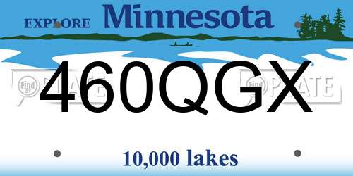 460QGX Minnesota License Plate