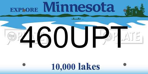 460UPT Minnesota License Plate