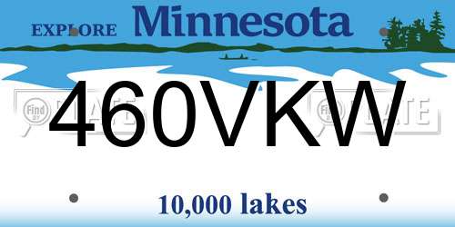 460VKW Minnesota License Plate