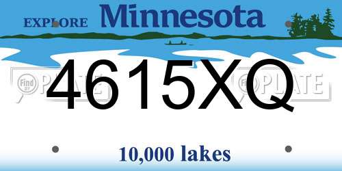 4615XQ Minnesota License Plate