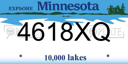 4618XQ Minnesota License Plate