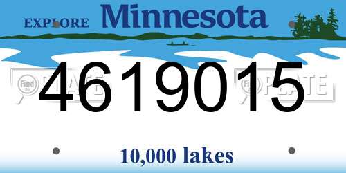 4619015 Minnesota License Plate