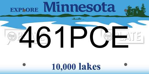461PCE Minnesota License Plate