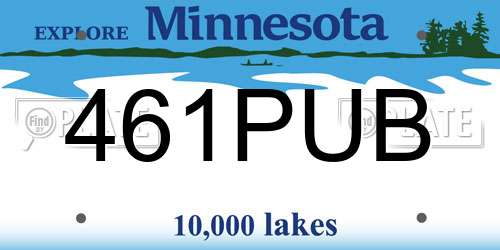 461PUB Minnesota License Plate