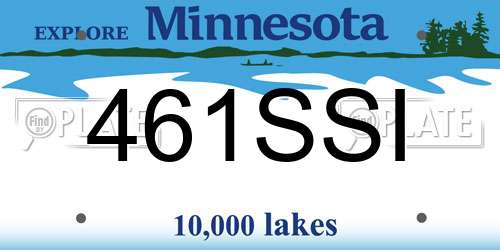 461SSI Minnesota License Plate