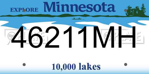 46211MH Minnesota License Plate
