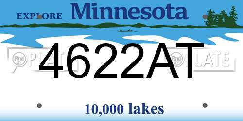 4622AT Minnesota License Plate