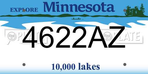 4622AZ Minnesota License Plate