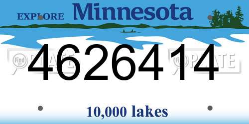 4626414 Minnesota License Plate