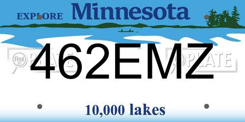 462EMZ Minnesota License Plate