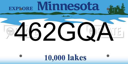 462GQA Minnesota License Plate