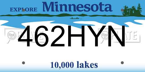 462HYN Minnesota License Plate