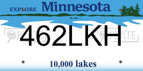 462LKH Minnesota License Plate