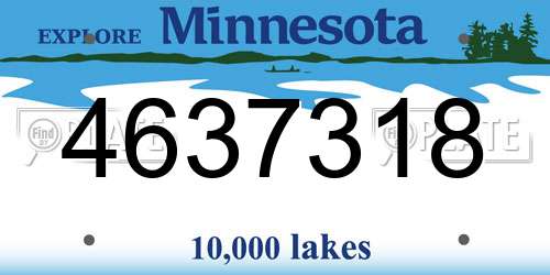 4637318 Minnesota License Plate