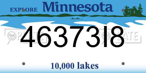 46373I8 Minnesota License Plate