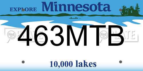 463MTB Minnesota License Plate