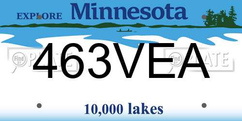 463VEA Minnesota License Plate