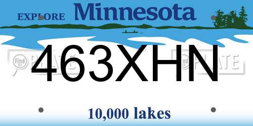 463XHN Minnesota License Plate