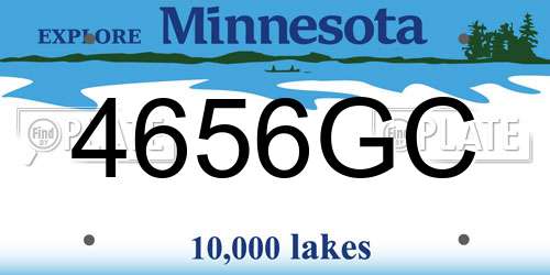4656GC Minnesota License Plate