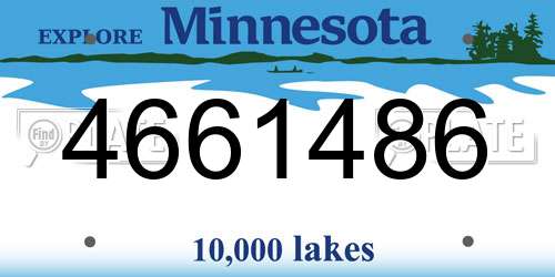 4661486 Minnesota License Plate