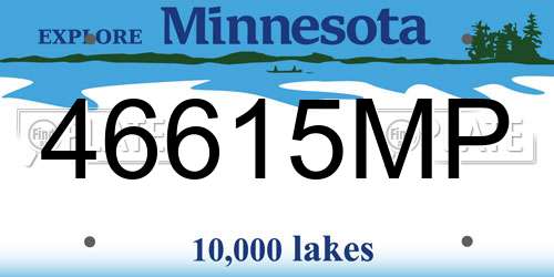 46615MP Minnesota License Plate