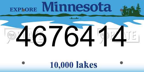 4676414 Minnesota License Plate