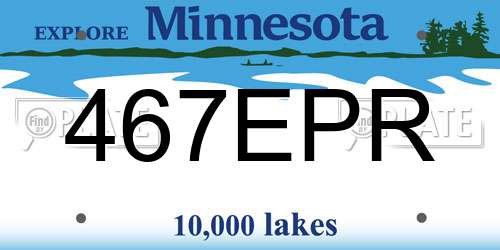 467EPR Minnesota License Plate
