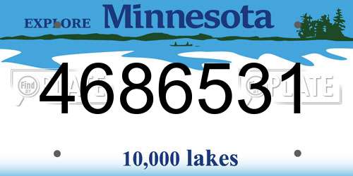 4686531 Minnesota License Plate