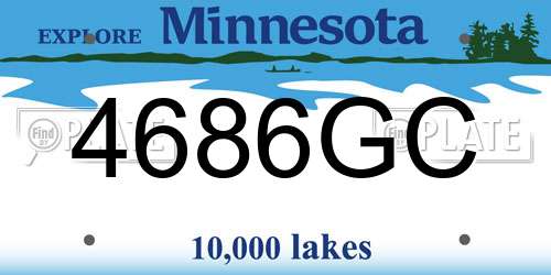 4686GC Minnesota License Plate