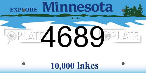 4689 Minnesota License Plate