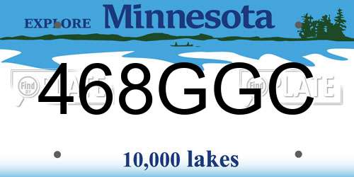 468GGC Minnesota License Plate