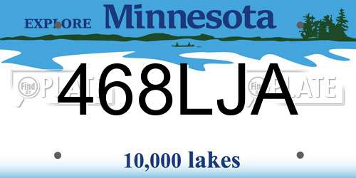 468LJA Minnesota License Plate