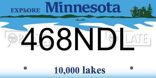 468NDL Minnesota License Plate