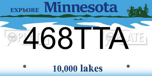 468TTA Minnesota License Plate