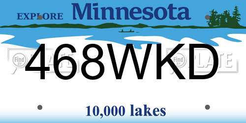 468WKD Minnesota License Plate