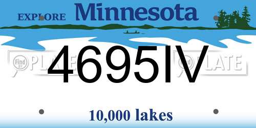 4695IV Minnesota License Plate
