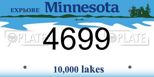 4699 Minnesota License Plate