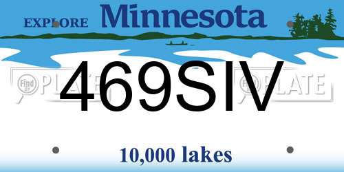 469SIV Minnesota License Plate