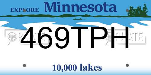 469TPH Minnesota License Plate