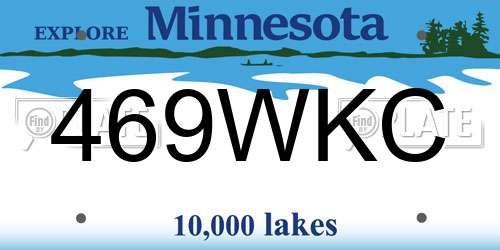 469WKC Minnesota License Plate
