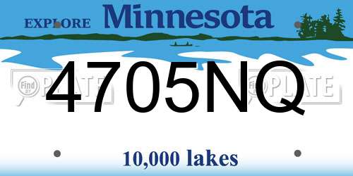 4705NQ Minnesota License Plate